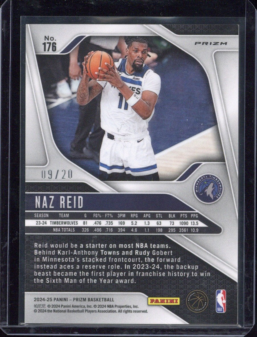 2024-25 Panini Prizm Naz Reid Cherry Blossom /20 #176