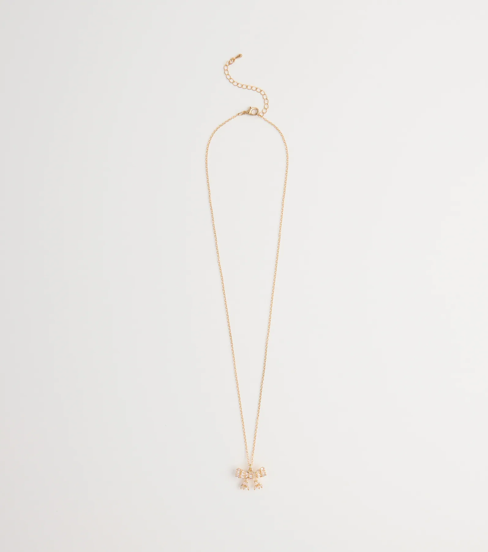 Cutest Glam Cubic Zirconia Bow Necklace