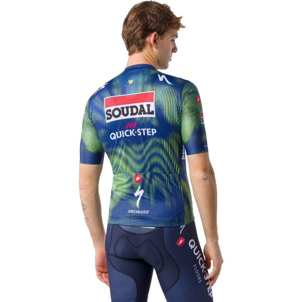 Castelli Competizione 4 Jersey Team Soudal Quick-Step Men - blue/electric lime 051