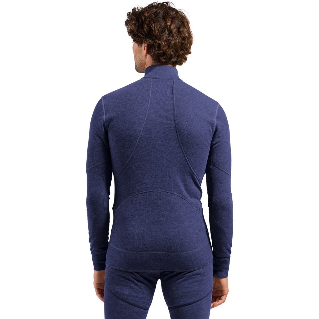 Odlo Active X-Warm Half Zip Turtleneck Long-Sleeve Base Layer Men - skipper blue