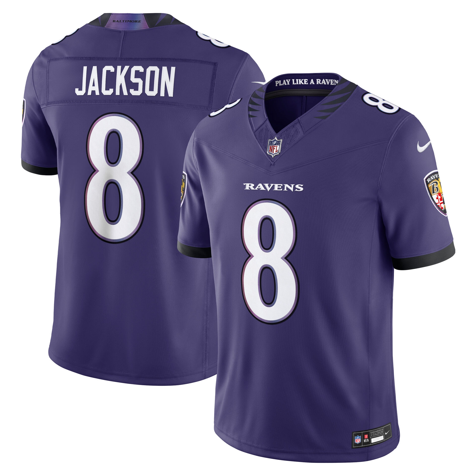 Lamar Jackson #8 Baltimore Ravens 2026 Stitched Limited NFL Jersey Purple