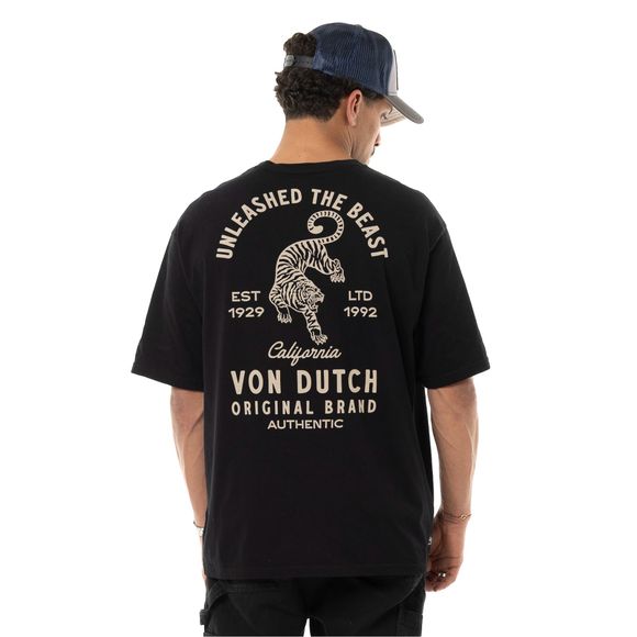 Von Dutch TIGER Short Sleeve T-Shirt - BlackRef: VDH0365