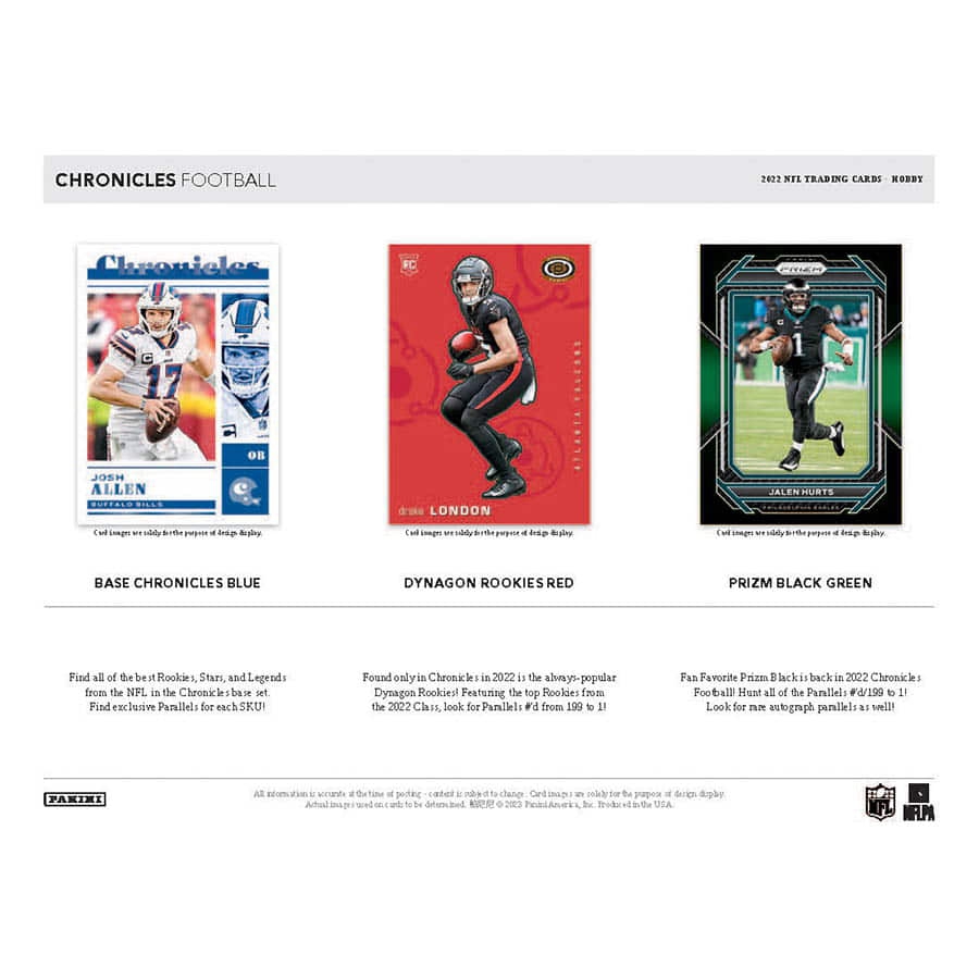 2022 Panini Chronicles Football NFL Hobby Box