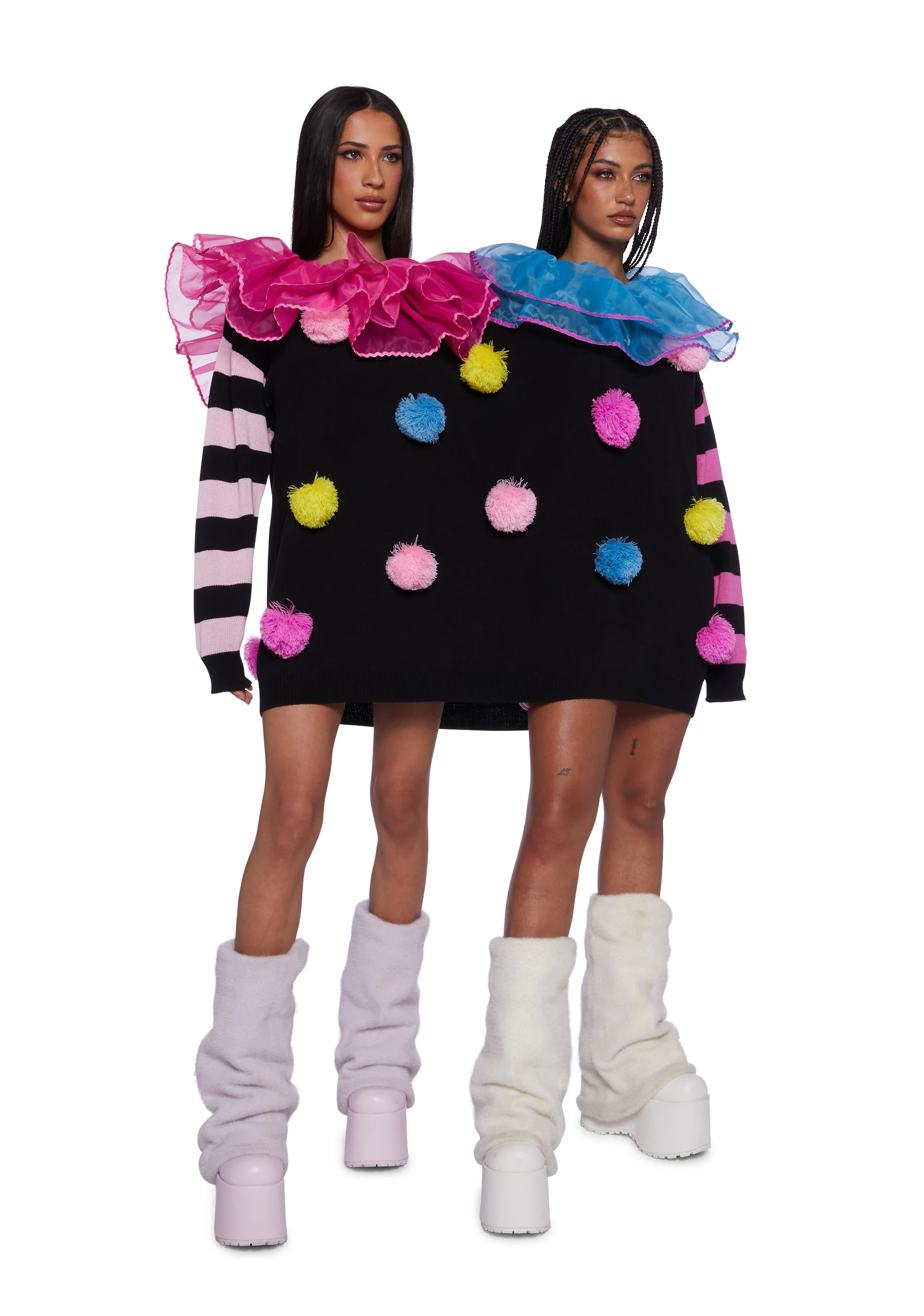 Clown Trouble Knit Sweater Set - Multi