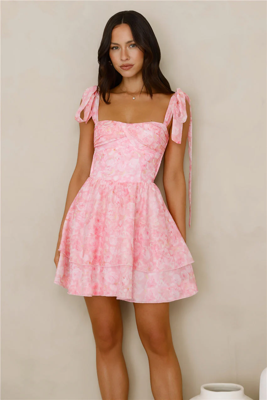 Soft Sunshine Mini Dress Pink
