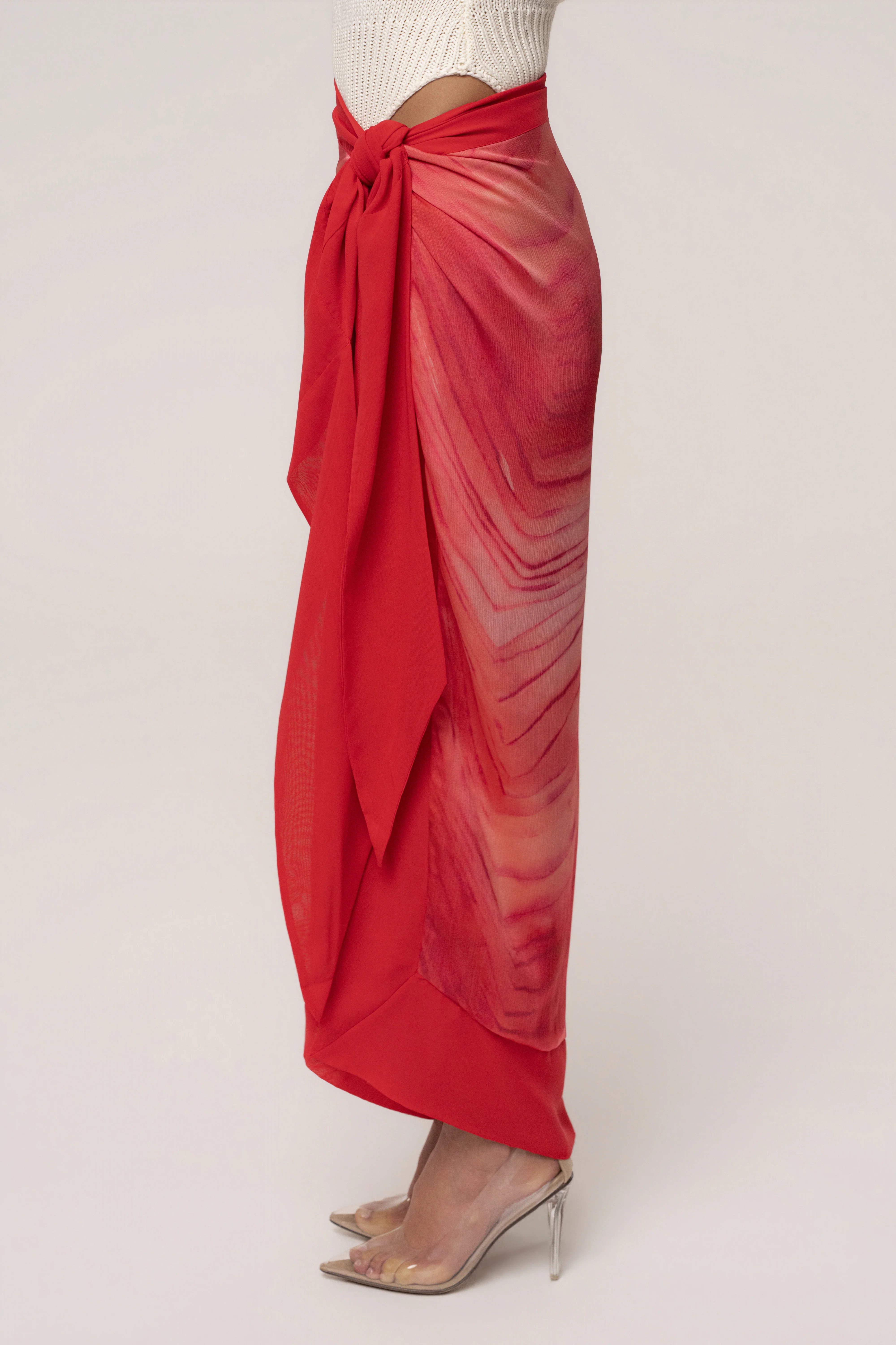 Red Bahía Wrap Skirt