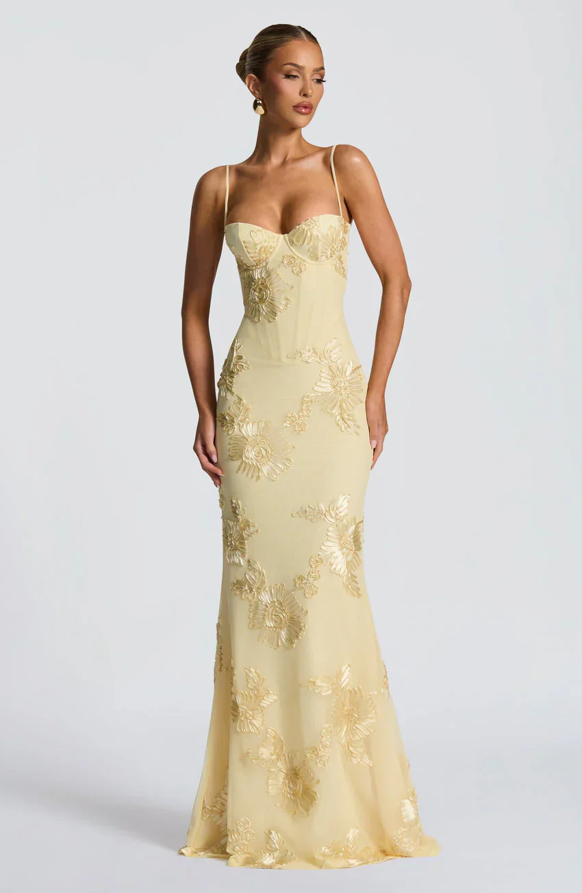 Nefertiti Maxi Dress - Lemon