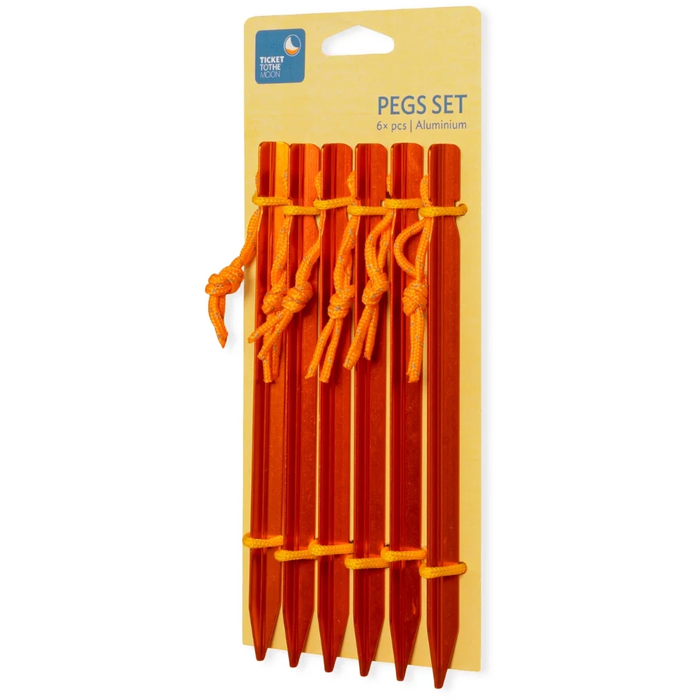 Ticket To The Moon Aluminium Pegs - 6 Pieces