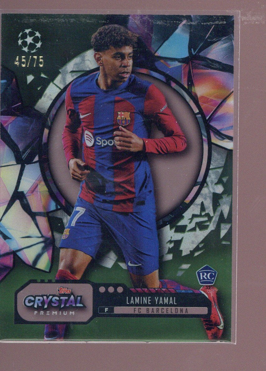 2023-24 Topps Crystal UEFA Lamine Yamal #27 RC Green 45/75