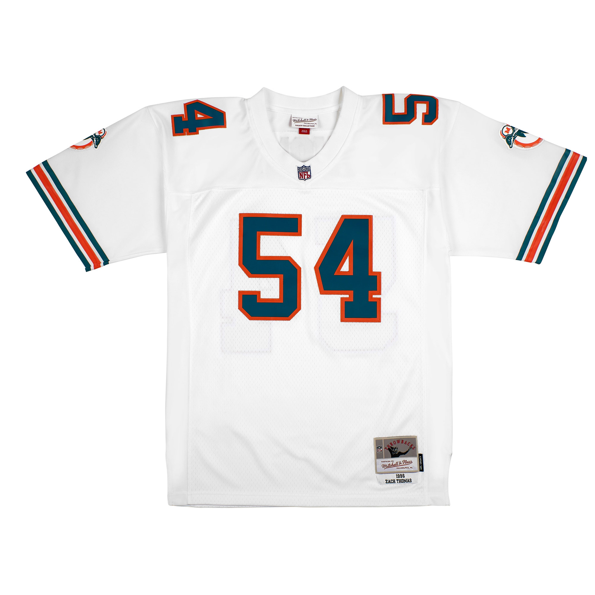 Zach Thomas #54 Miami Dolphins Mitchell & Ness Throwback NFL Jersey White