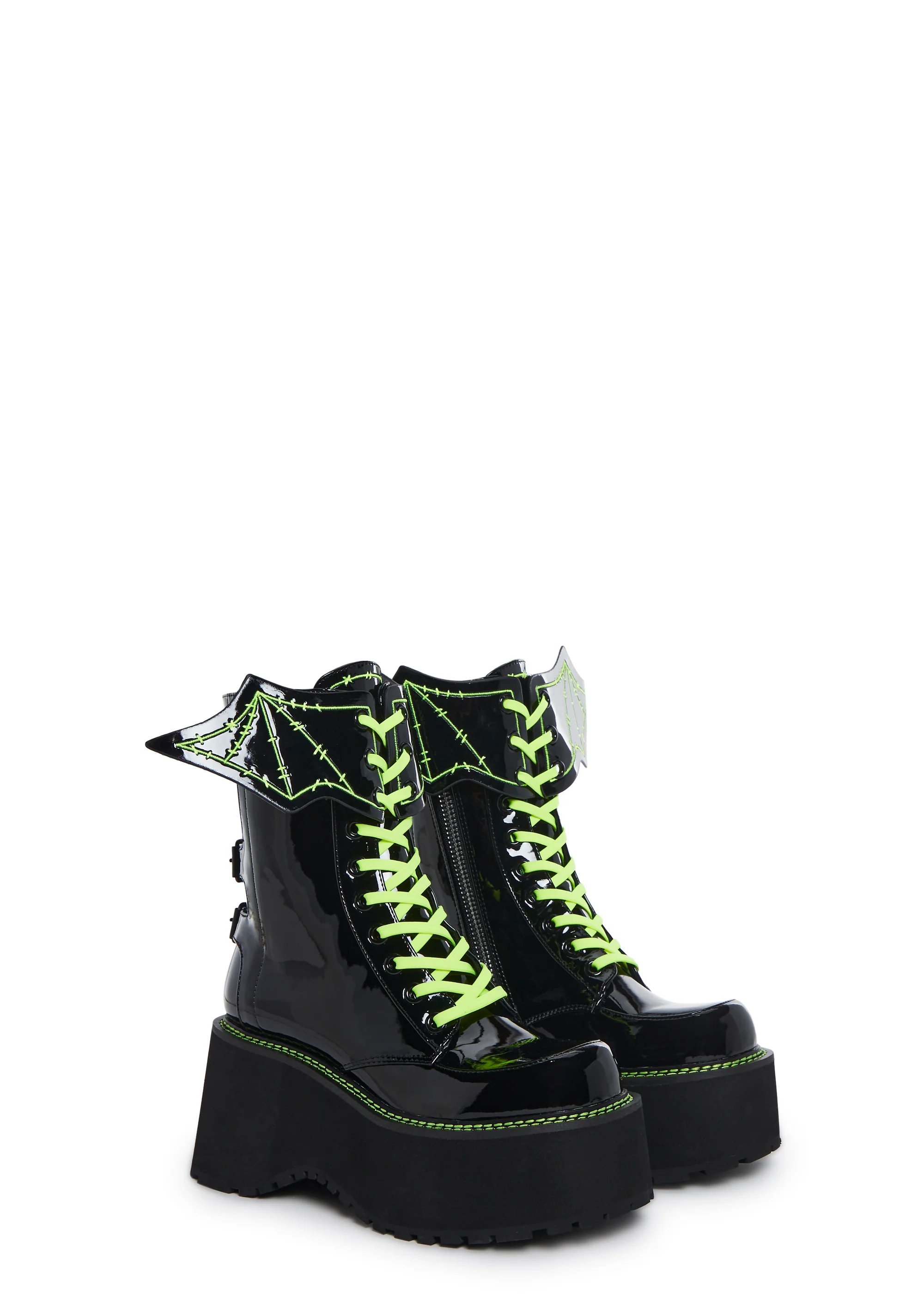 Spooky Bat Combat Boots
