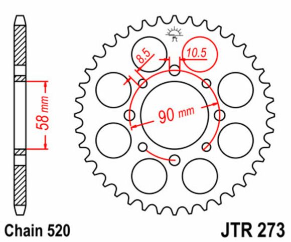 Crown JT. Standard steel 273 - 520Ref: Jtc00078A / 1075022004