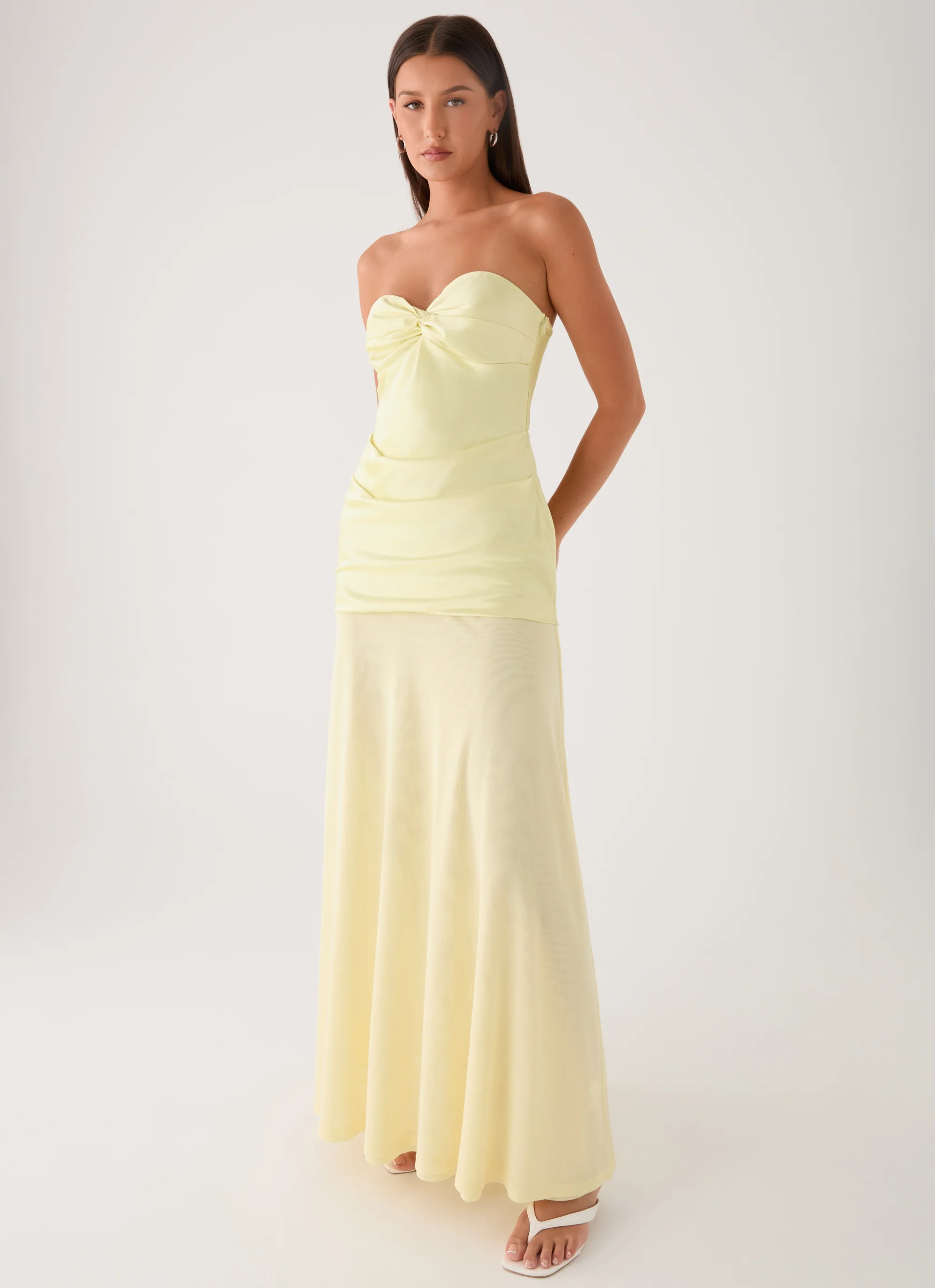Cierra Strapless Maxi Dress - Yellow