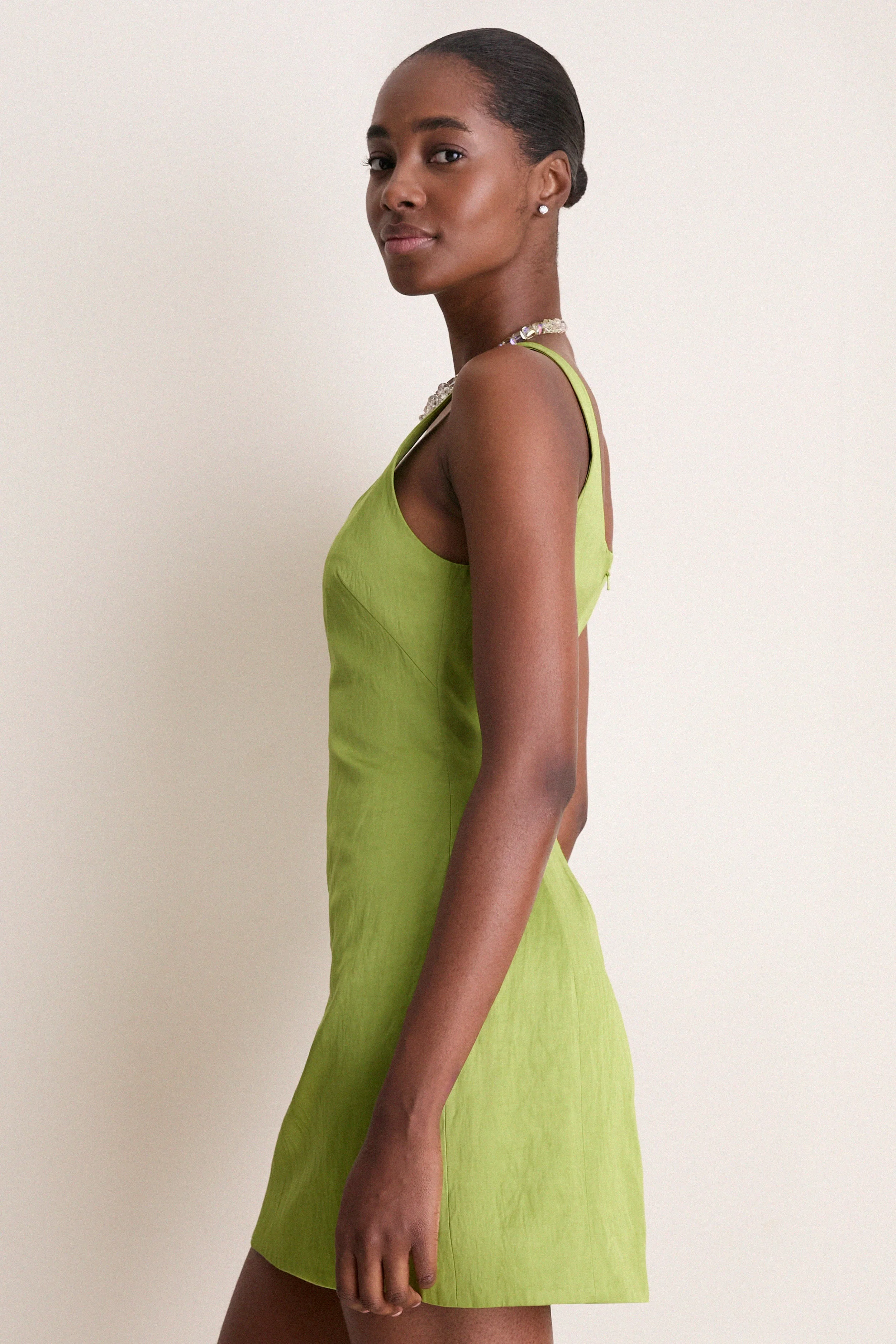 Meadow Green Faye Mini Dress