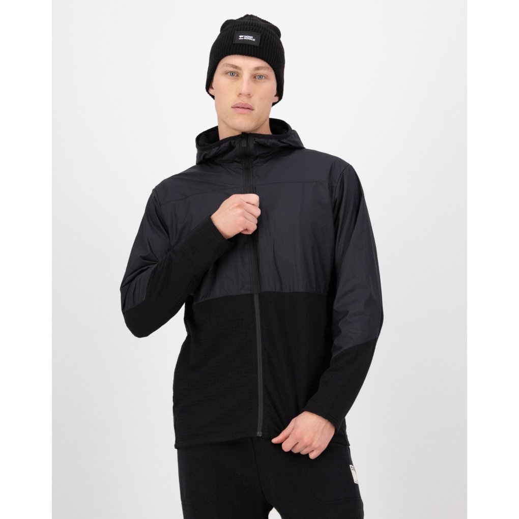 Mons Royale Offgrid Merino Fleece Wind Jacket Men - black