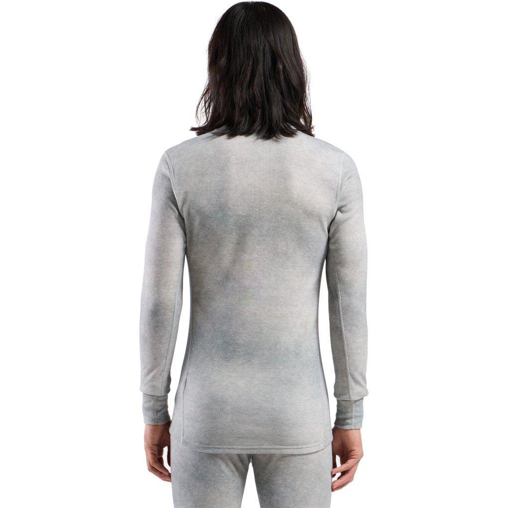 Odlo x POW Collective Voices Active Warm Print Base Layer Top Men - odlo silver grey
