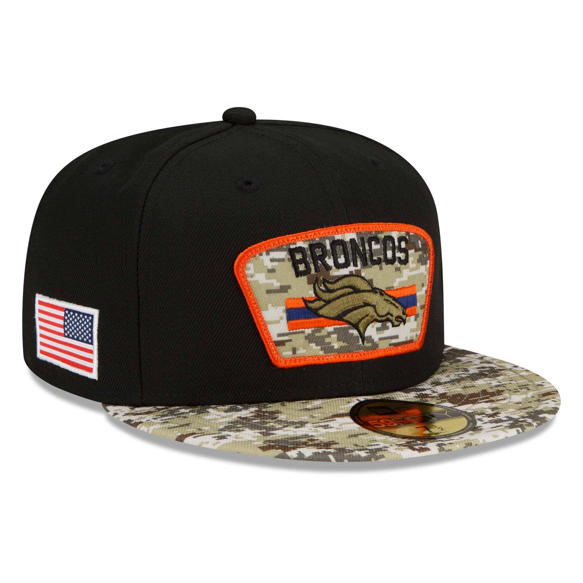 Denver Broncos 2021 NFL On-Field Salute to Service New Era 59FIFTY Fitted Cap