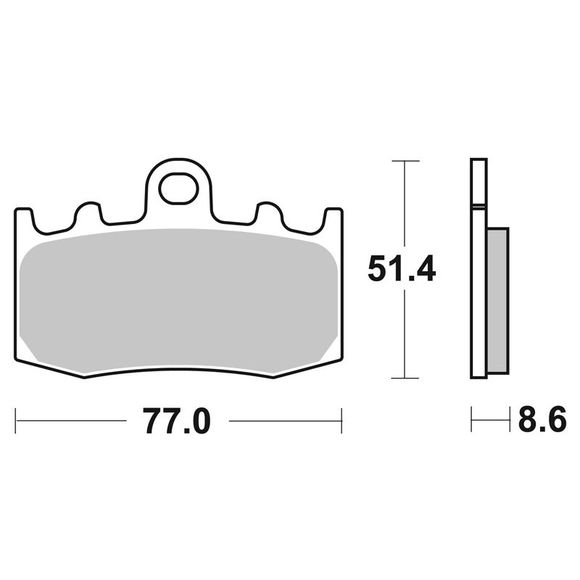 SBS 796HF Organic Front Brake Pads (Special ABS depending on model)Ref: 796HF / 796000