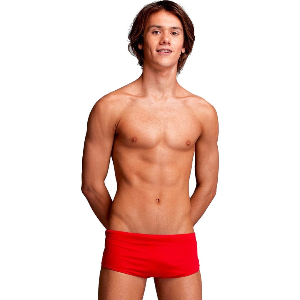 Funky Trunks Sidewinder Eco Swim Trunks Boys - Still Red