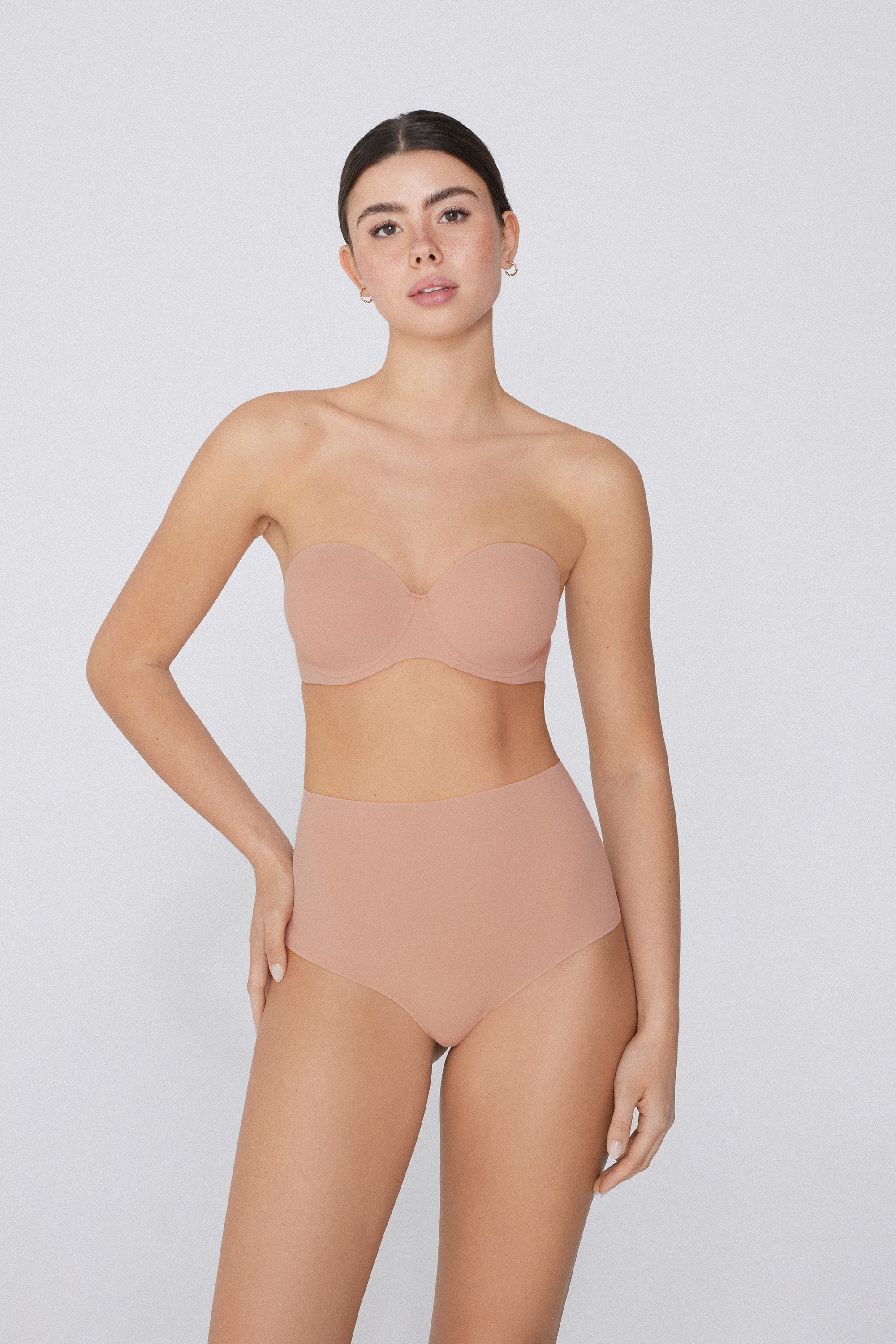 Full Coverage Recycled Microfibre Slightly Padded Bandeau Bra