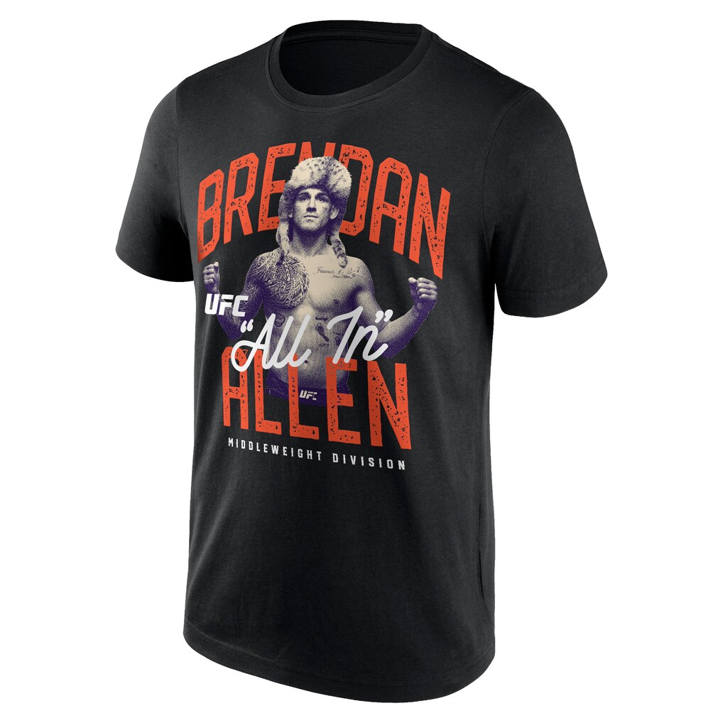 UFC Brendan Allen Retro Bitmap T-Shirt - Black - Mens