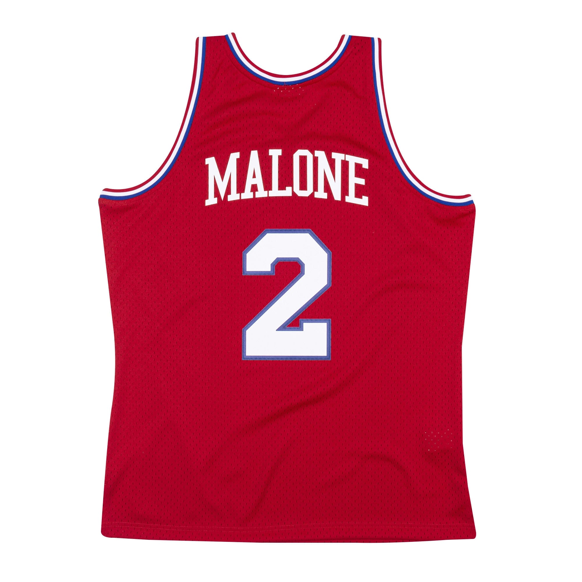 Moses Malone #2 Philadelphia 76ers 1982-83 Mitchell & Ness Swingman NBA Jersey Red
