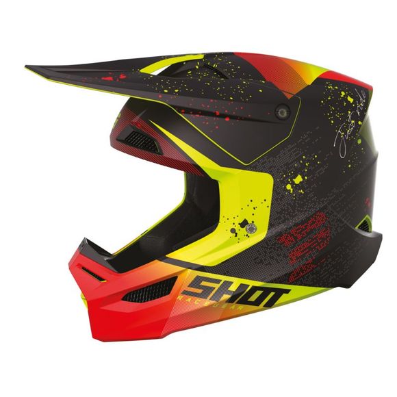 Casque cross Shot FURIOUS - MATRIX 2023 - Noir / RougeRef : SO2413