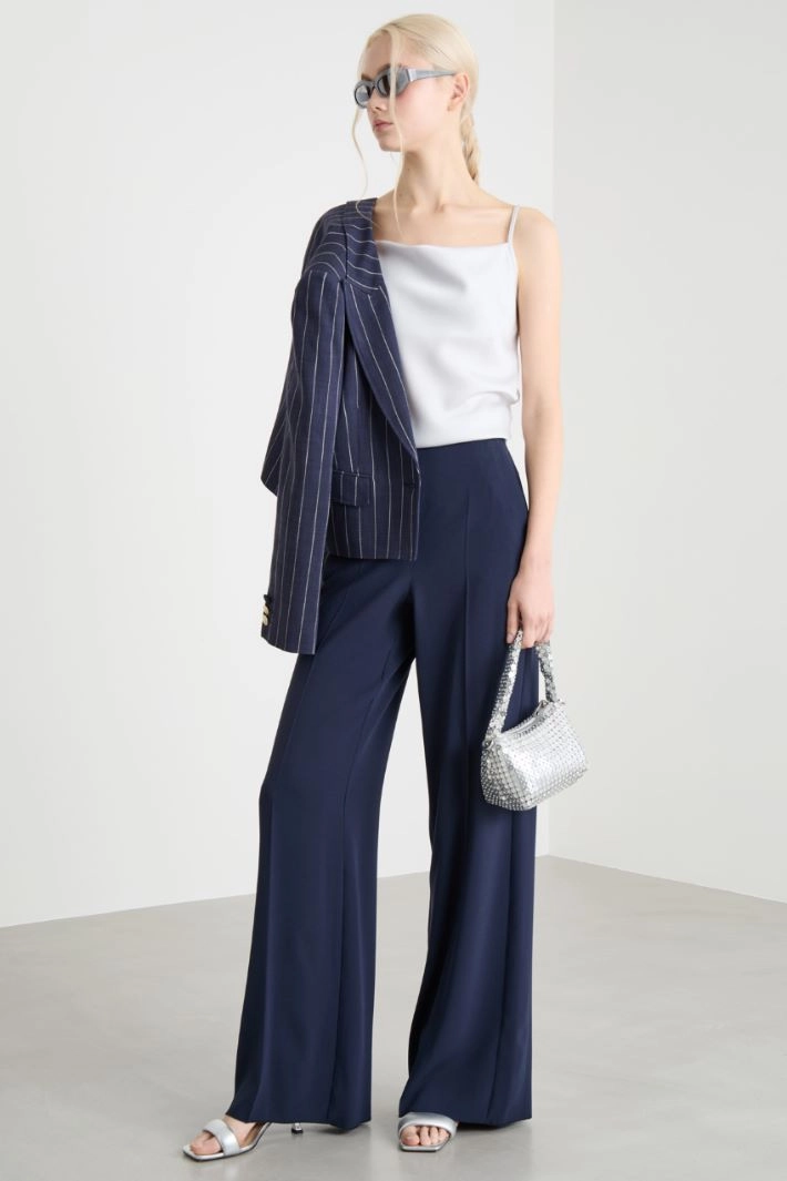 Fluid satin slip top - WHITE