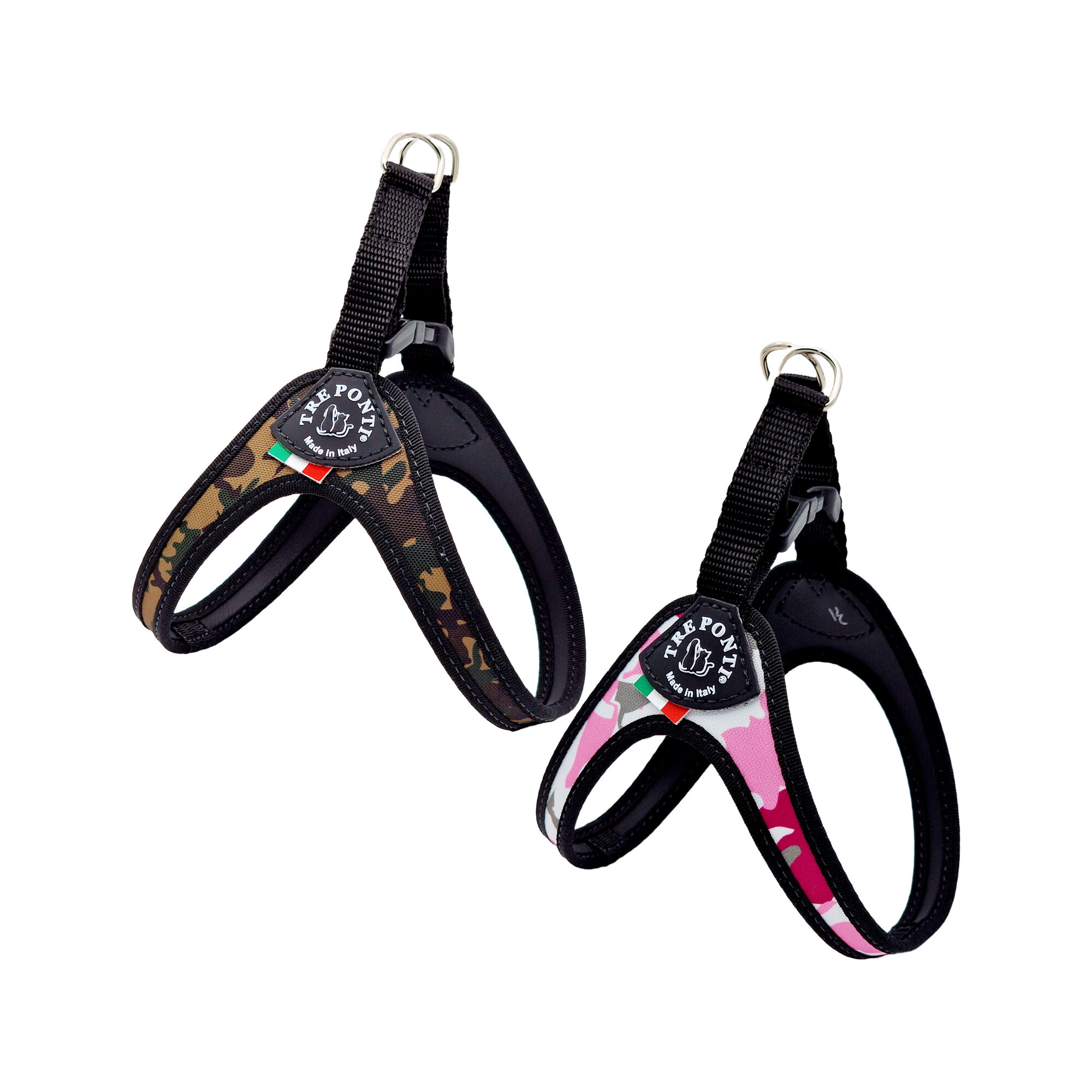 Tre Ponti Fibbia Adjustable Dog Harness - Green - Size 1 (1-3 kg)