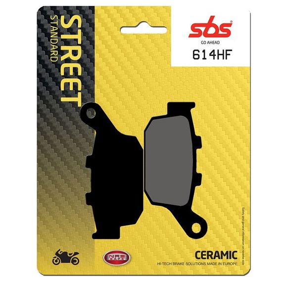 SBS 614HF Organic Rear Brake PadsRef: 614HF / 614000