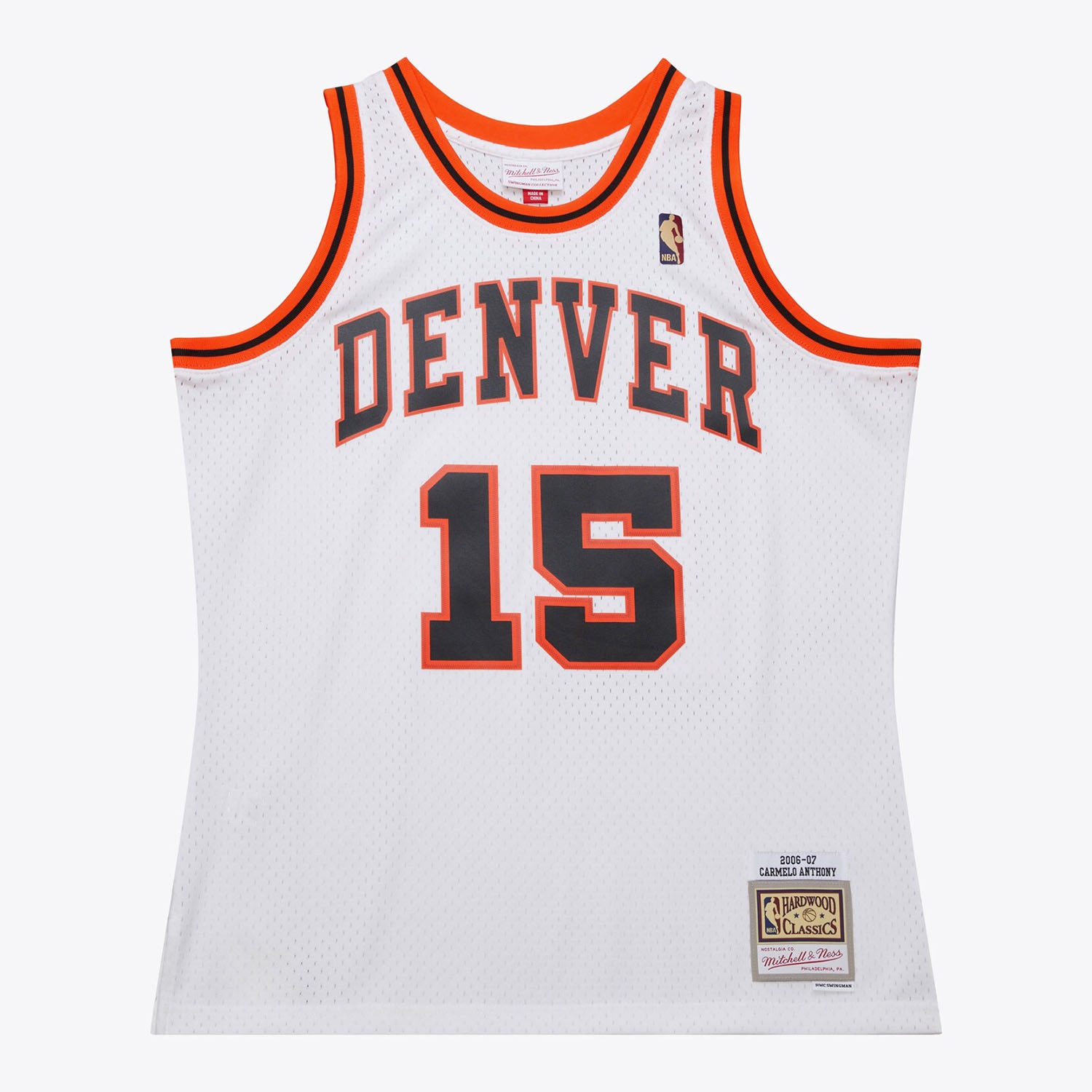 Carmelo Anthony #15 Denver Nuggets 2006-07 Mitchell & Ness Swingman NBA Jersey White