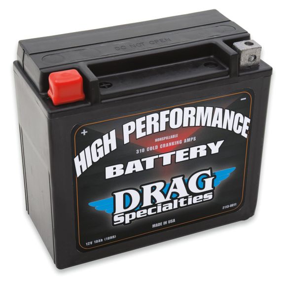 Drag Specialties HIGH PERFORMANCE Sealed Type Acid Battery, maintenance-free/ready to useRef : 2113-0448 / 21130448