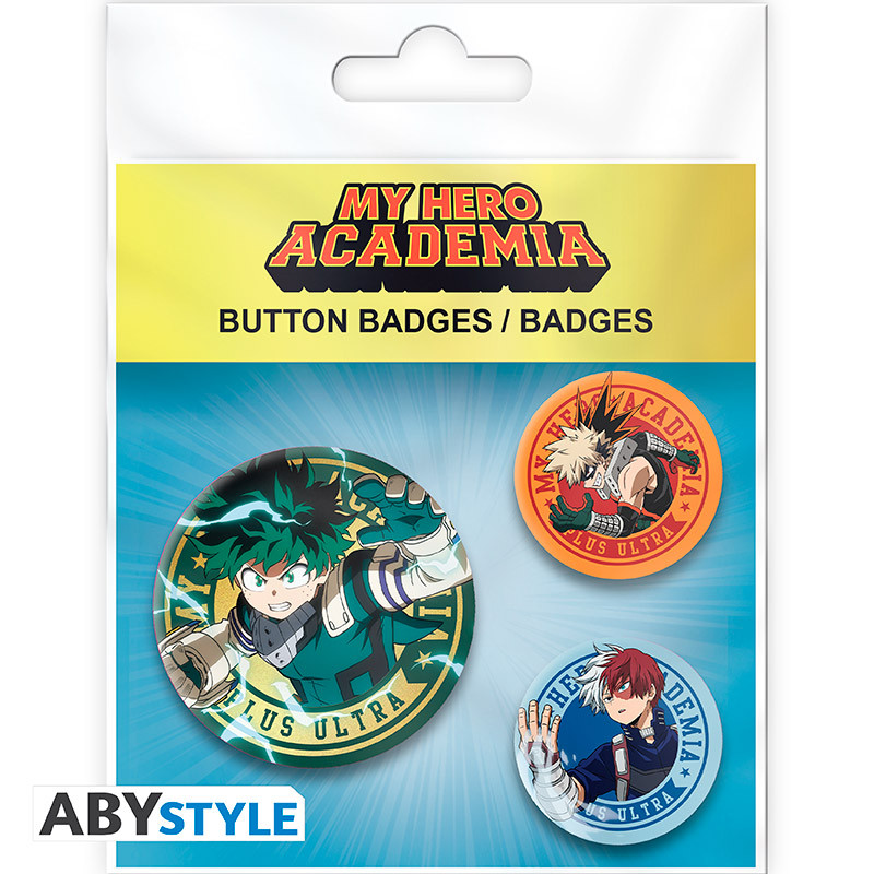 MY HERO ACADEMIA Badge Pack Midoriya, Bakugo & Todoroki