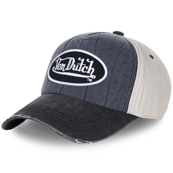 Casquette Von Dutch BASEBALL - Bleu / BeigeRef : VDH0076 / VD/0/CAS1/JACK7B-TU