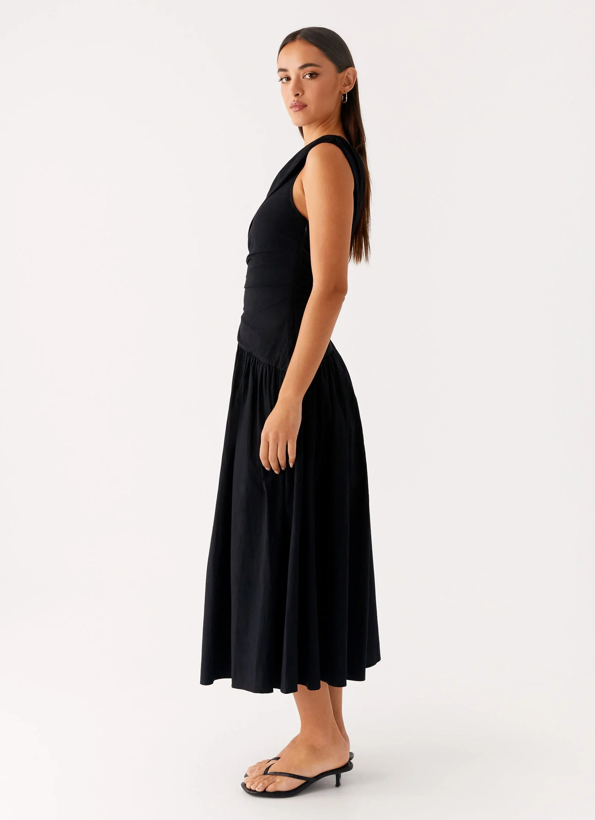 Janessa Midi Dress - Black