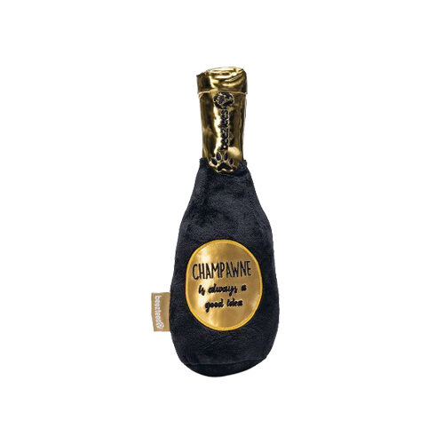 Beeztees Champagne Bottle - 30 x 9 x 9 cm - Black/Gold