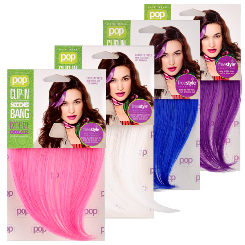 PUT ON PIECES Synthetic Hair Piece Clip-In Side Bang