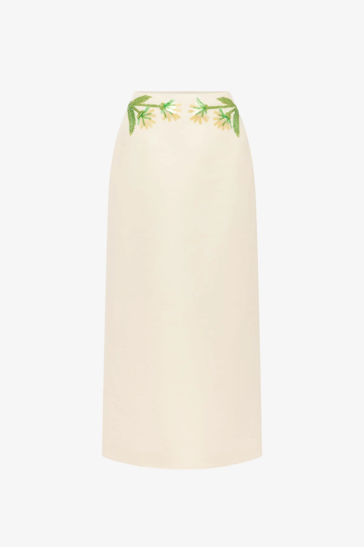 Quinn Embellished Wool Midi Skirt - Wildflower