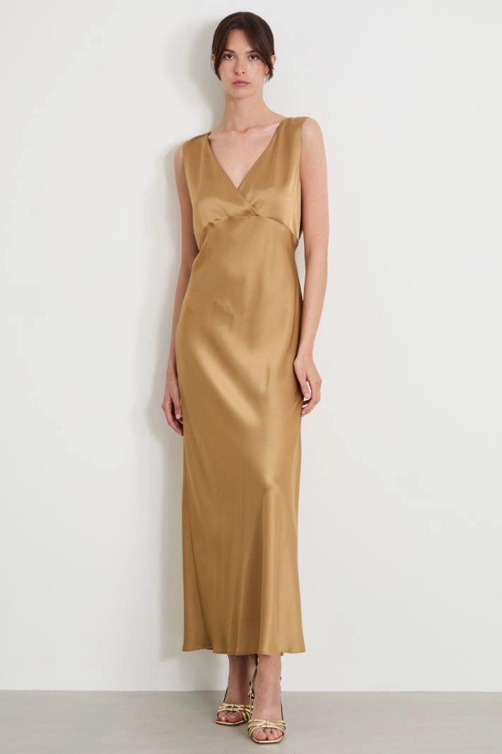 Long satin dress - HONEY