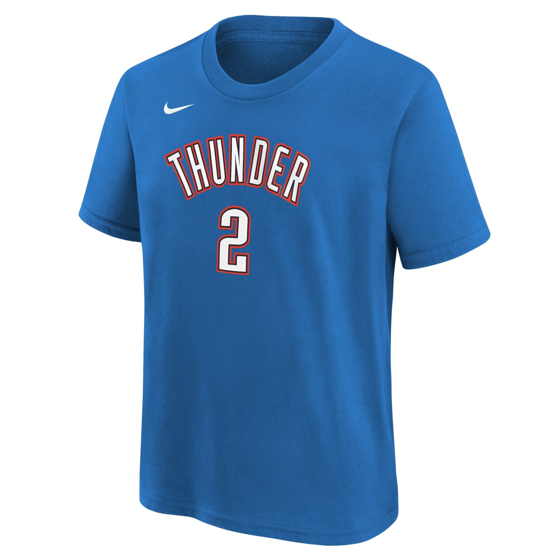Shai Gilgeous-Alexander #2 OKC Thunder Player NBA T-Shirt Blue (YOUTH)