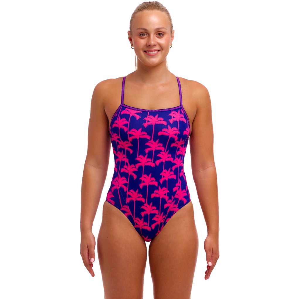 Funkita Single Strap Eco One Piece Swimsuit Women - Pinky Palms
