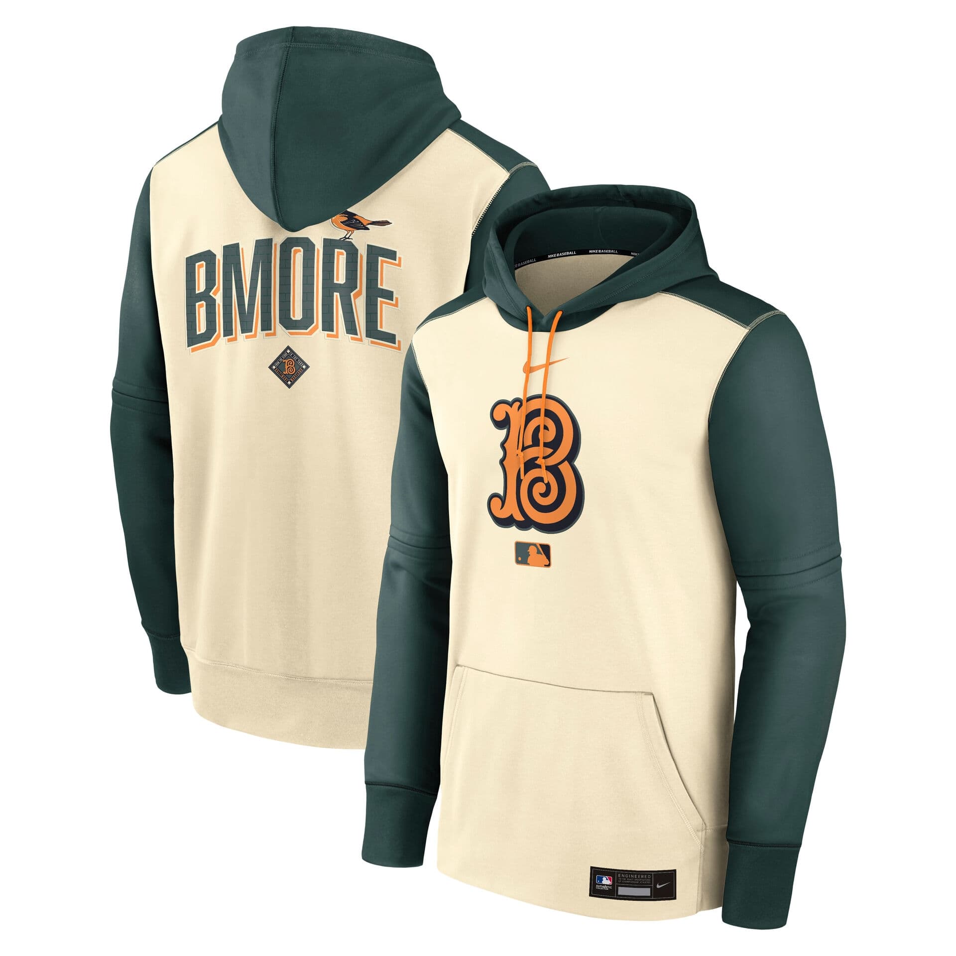 Baltimore Orioles City Connect 2026 MLB Authentic Therma Hoodie Natural