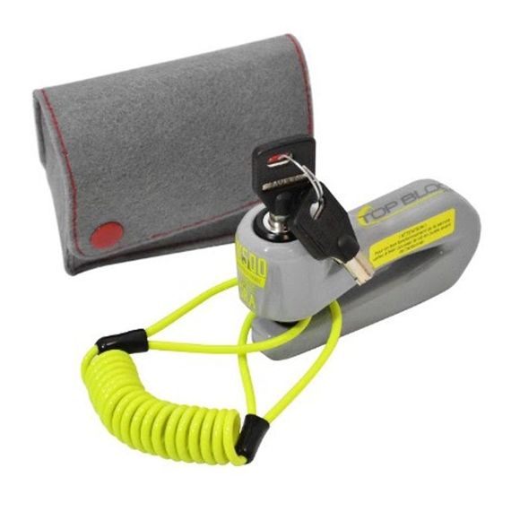 Top Block anti-theft disc lock dk500 sra with bag and universal cord - grayRef: TB0492 / DK500V2-GREY