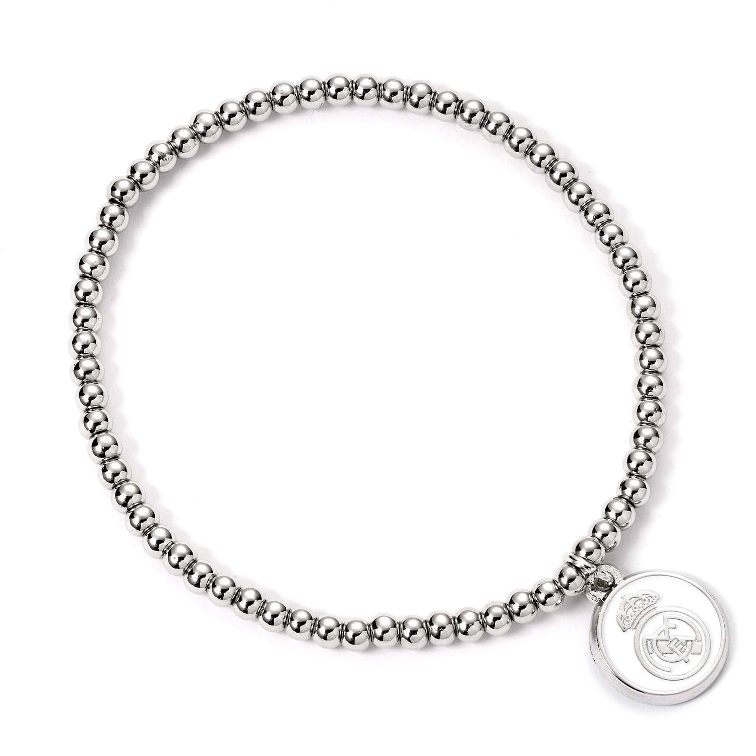 Tone Disc Ball Bead Bracelet Silver