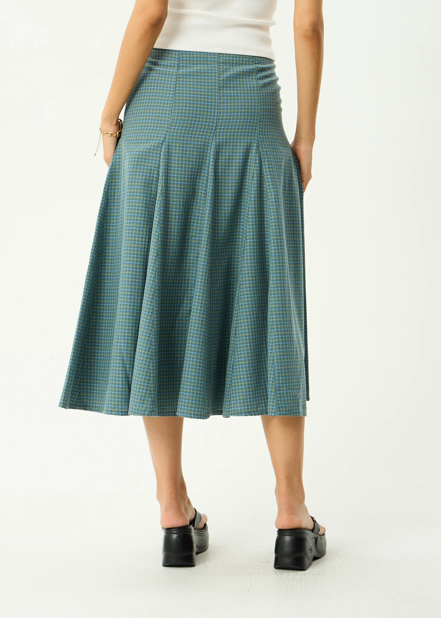 AFENDS Womens Voyager - Midi Skirt - Deep Olive Voyager