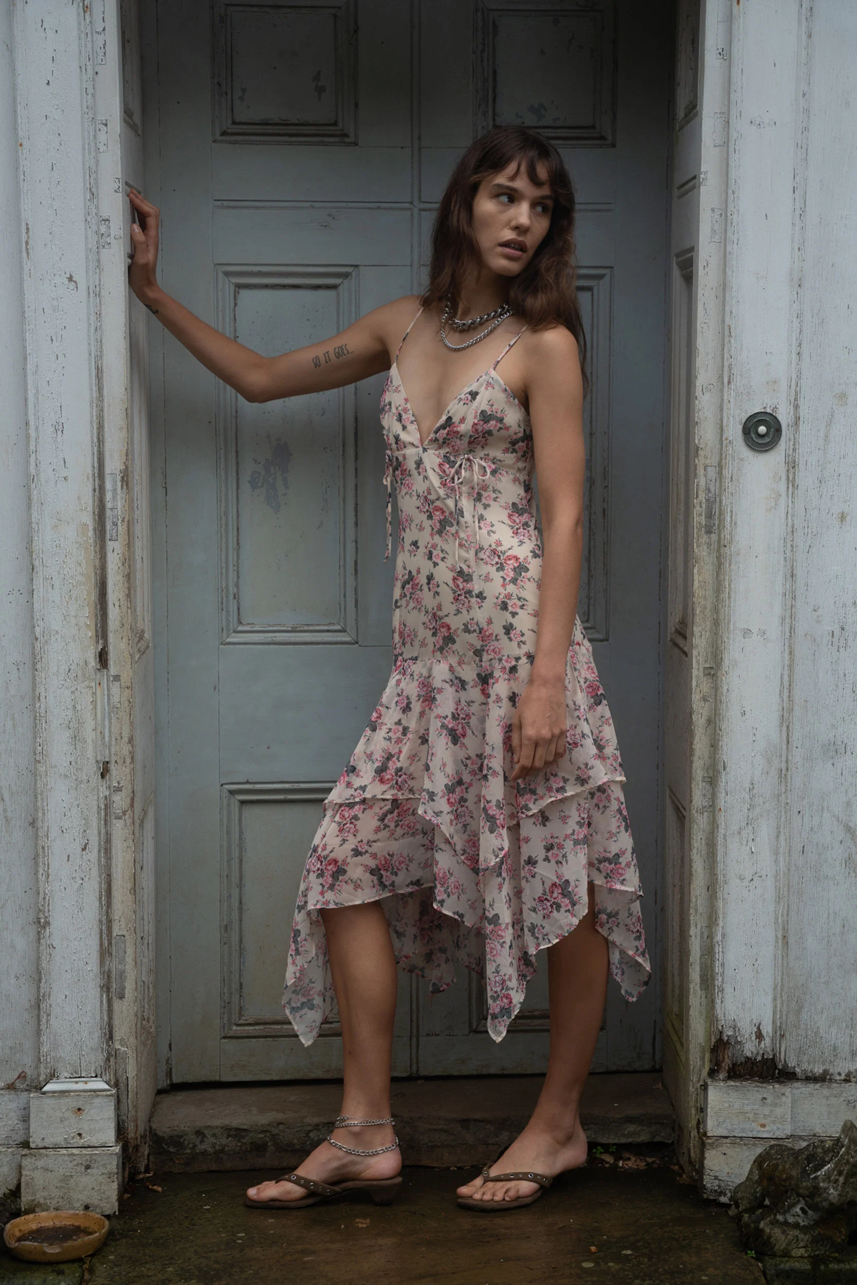 Elsie Pink Midi Dress