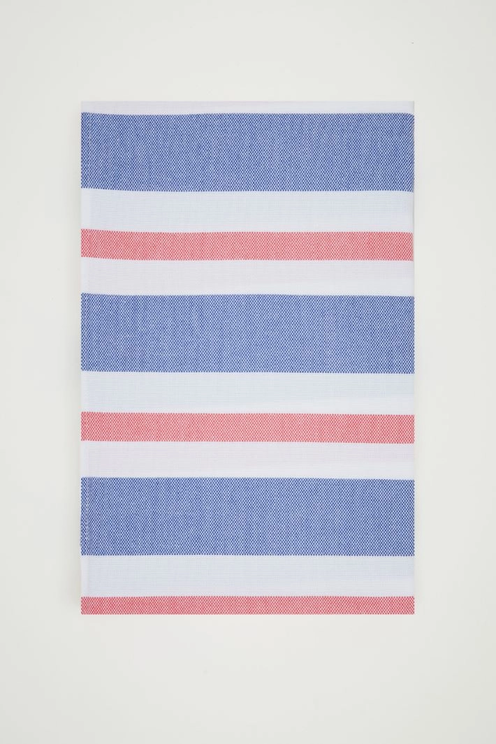 Beach towel - WHITE PINK LIGHT BLUE
