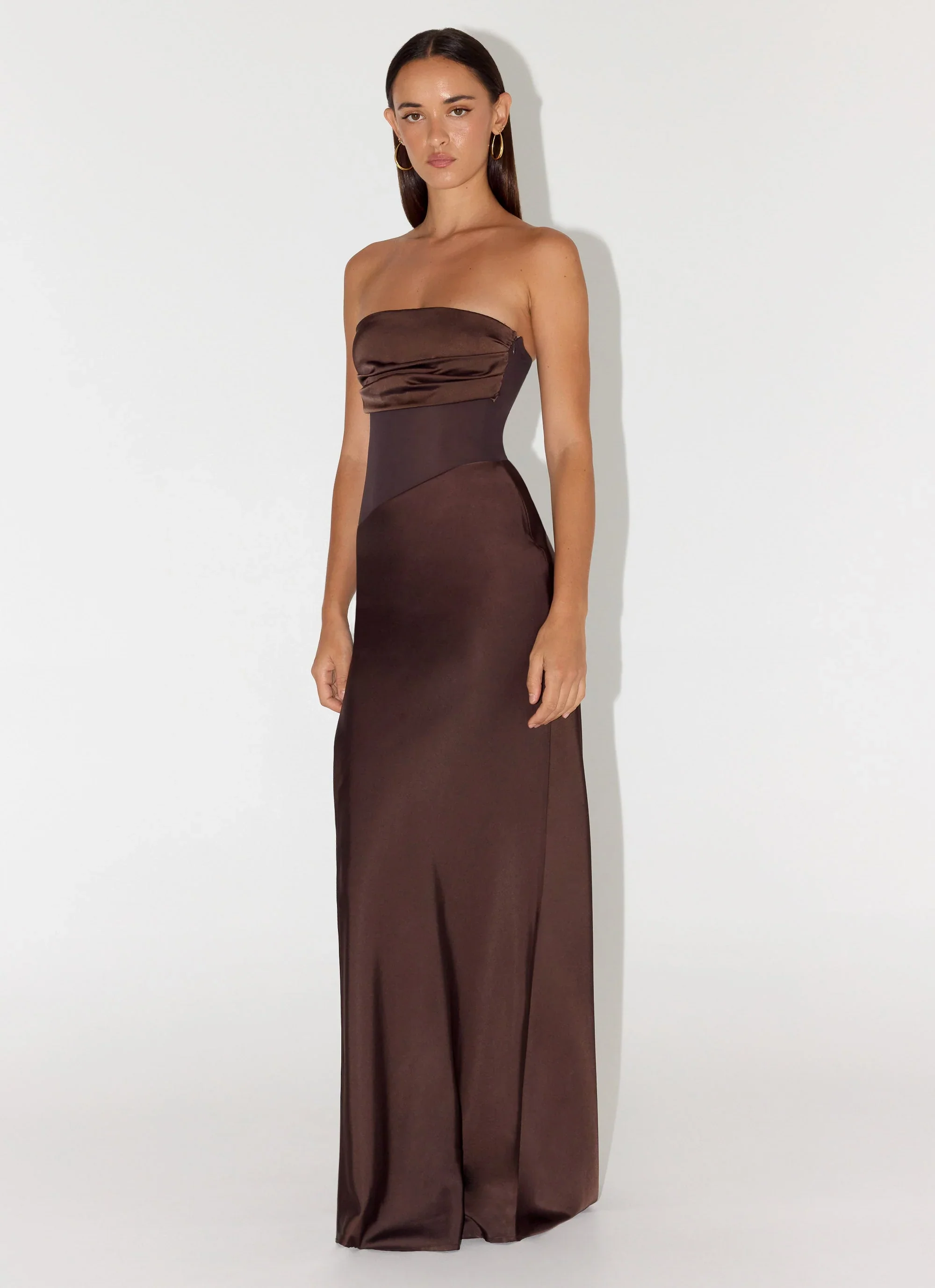 Champagne Skies Maxi Dress - Chocolate