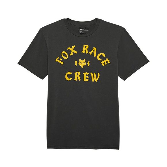 Fox RACE CREW short sleeve t-shirt - Black / YellowRef: FX4744