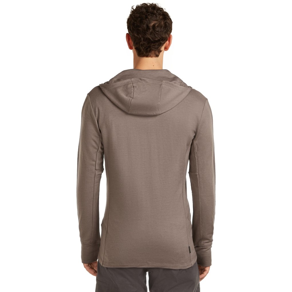 Icebreaker Merino 260 Quantum Long Sleeve Zip Hoodie Men - Porcini